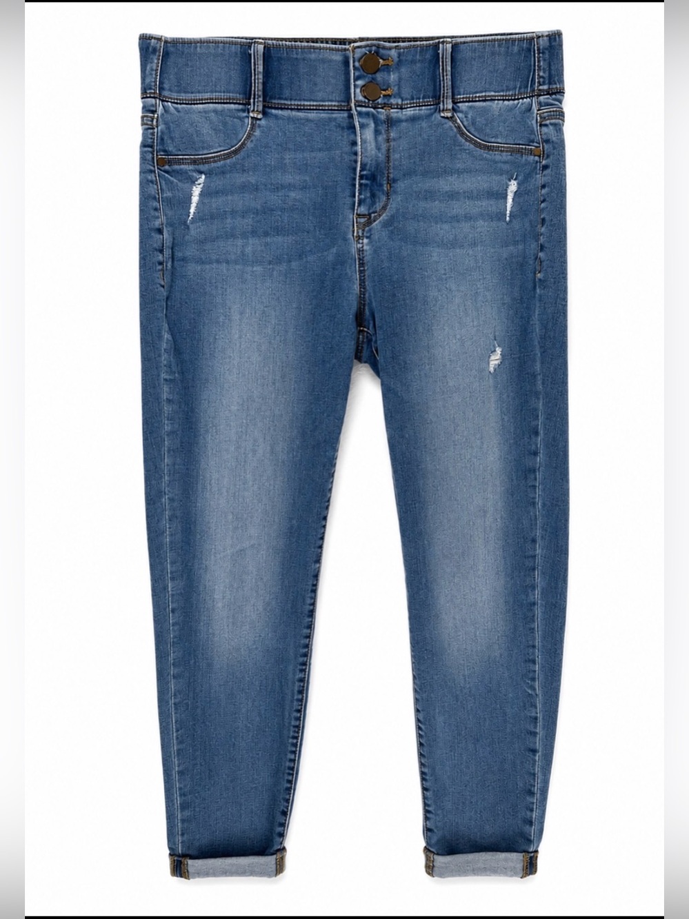 Apt. 9 Women's Distressed cuffed ankle jeans, women’s size 12.